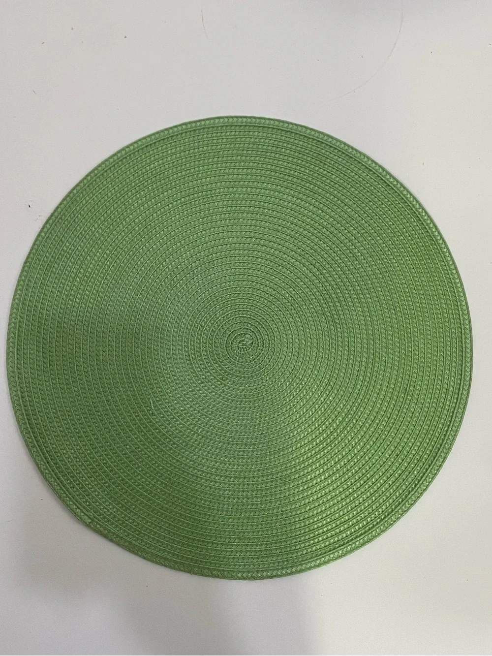 Round Green Braided Placemats - Set of 6
